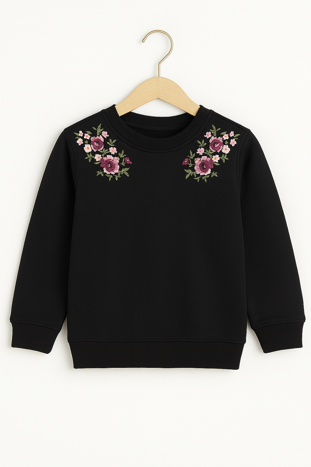 Floral Embroidered Kids Sweatshirt 237