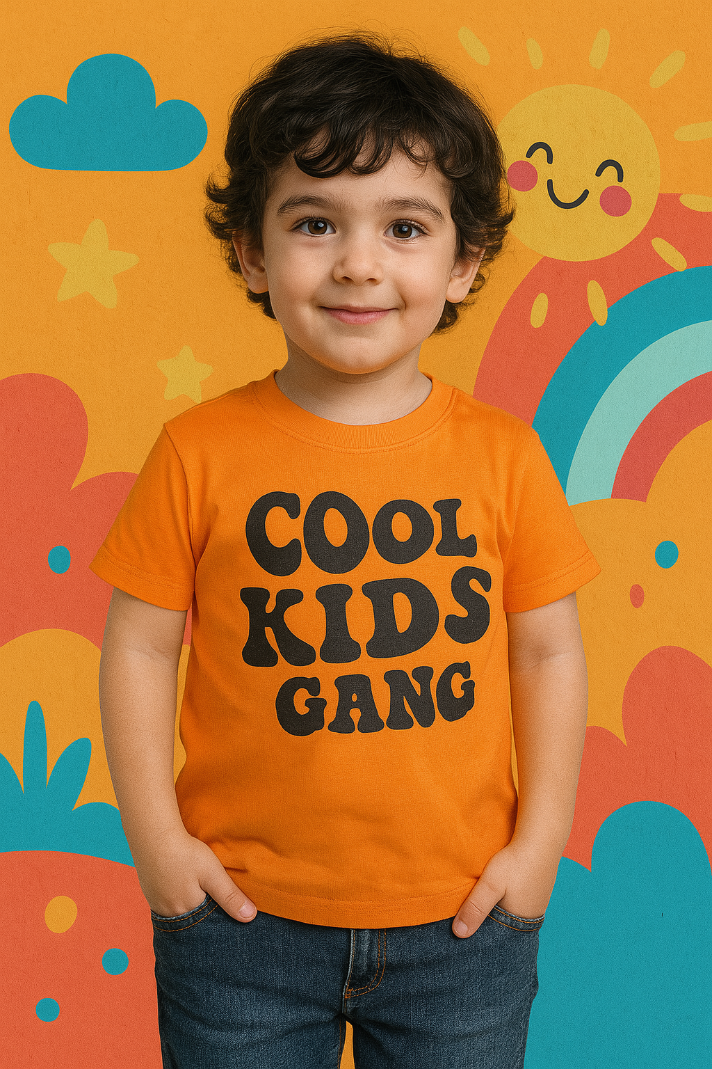 Cool Kids Gang Orange T Shirt Boys 457