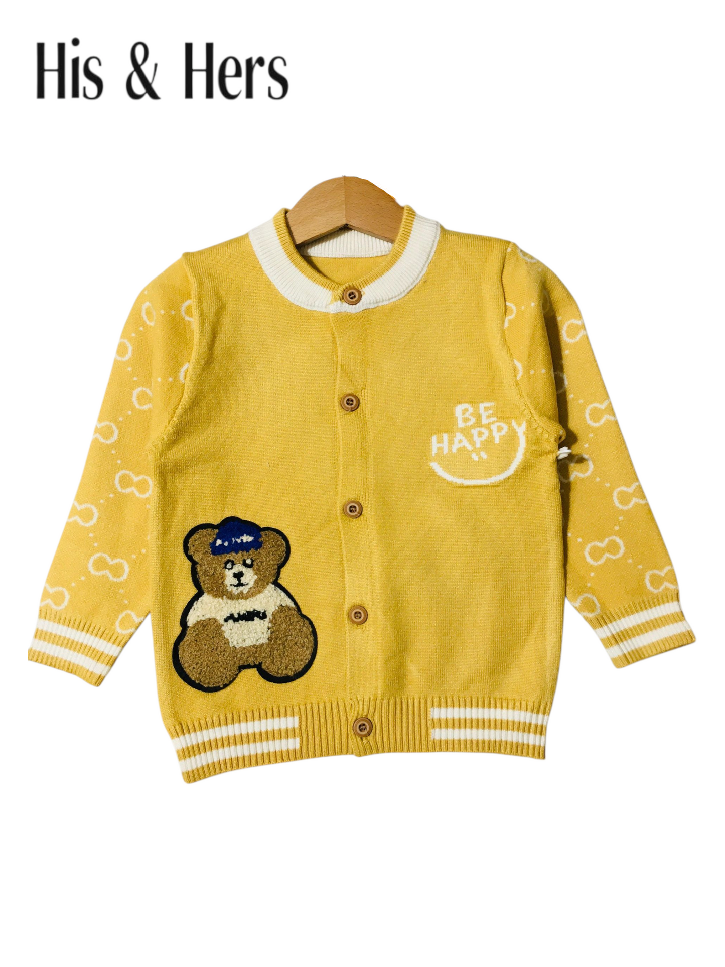 HAPPY Knitted Mustard Sweater Cardigans Boys
