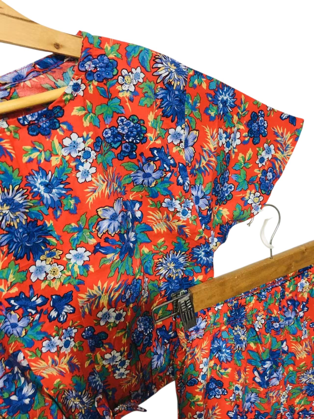 Tropical Floral Print Skate Fish Girls 404