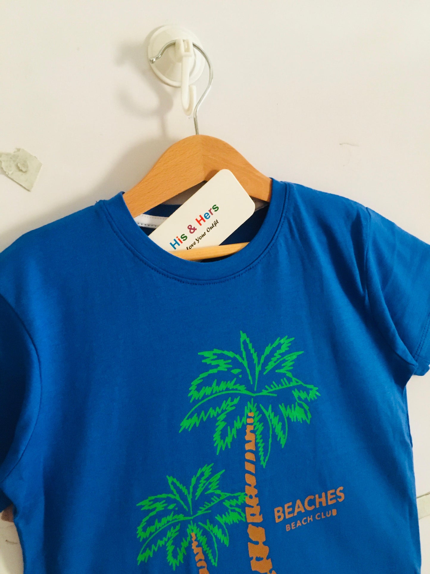 Palm Tree Print Blue T-Shirt Boys 121