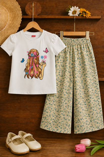 Princess White T-Shirt & Cotton Flapper 432
