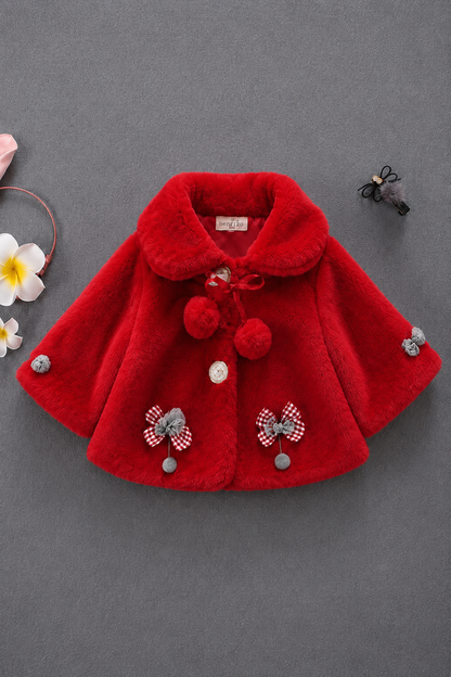 Blush Charm Fur Coat-Red 600