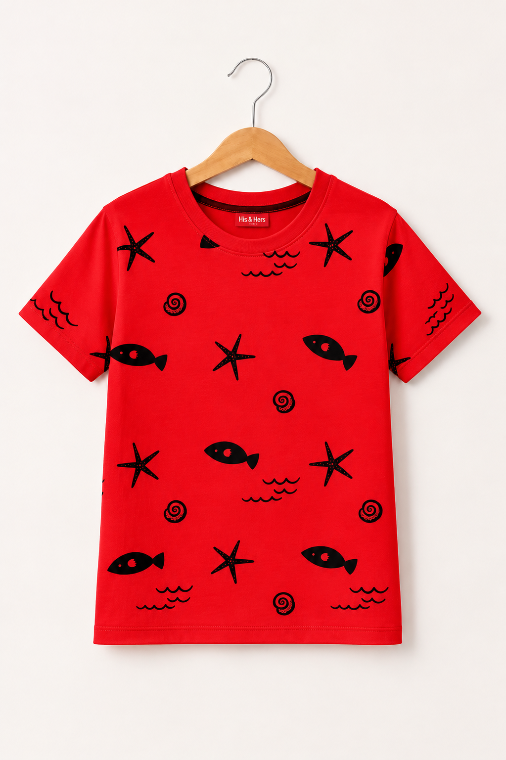 Fishes Printed Blue Boys T-Shirt 708