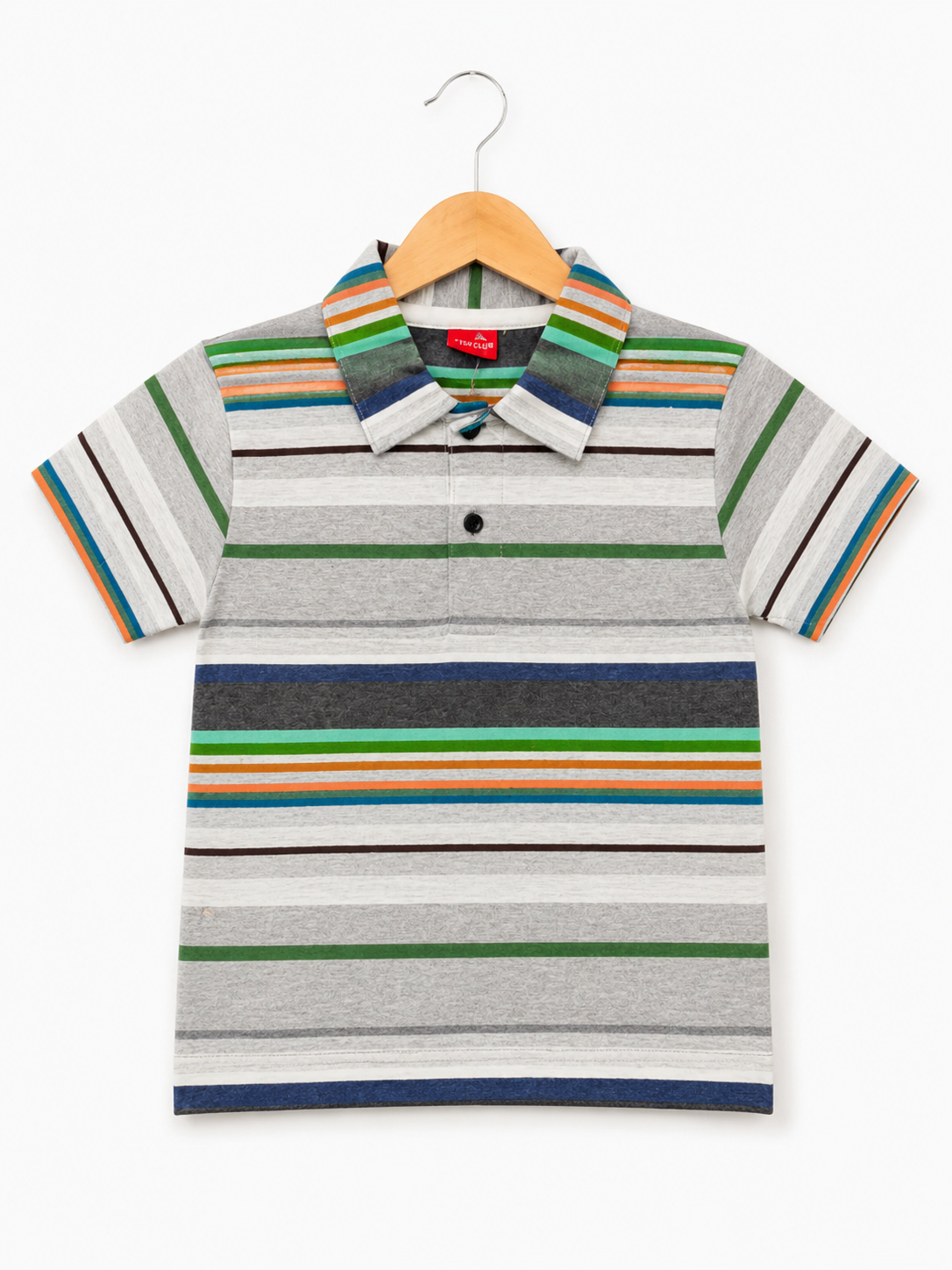 Multi Color Checked  Boys Polo Shirt