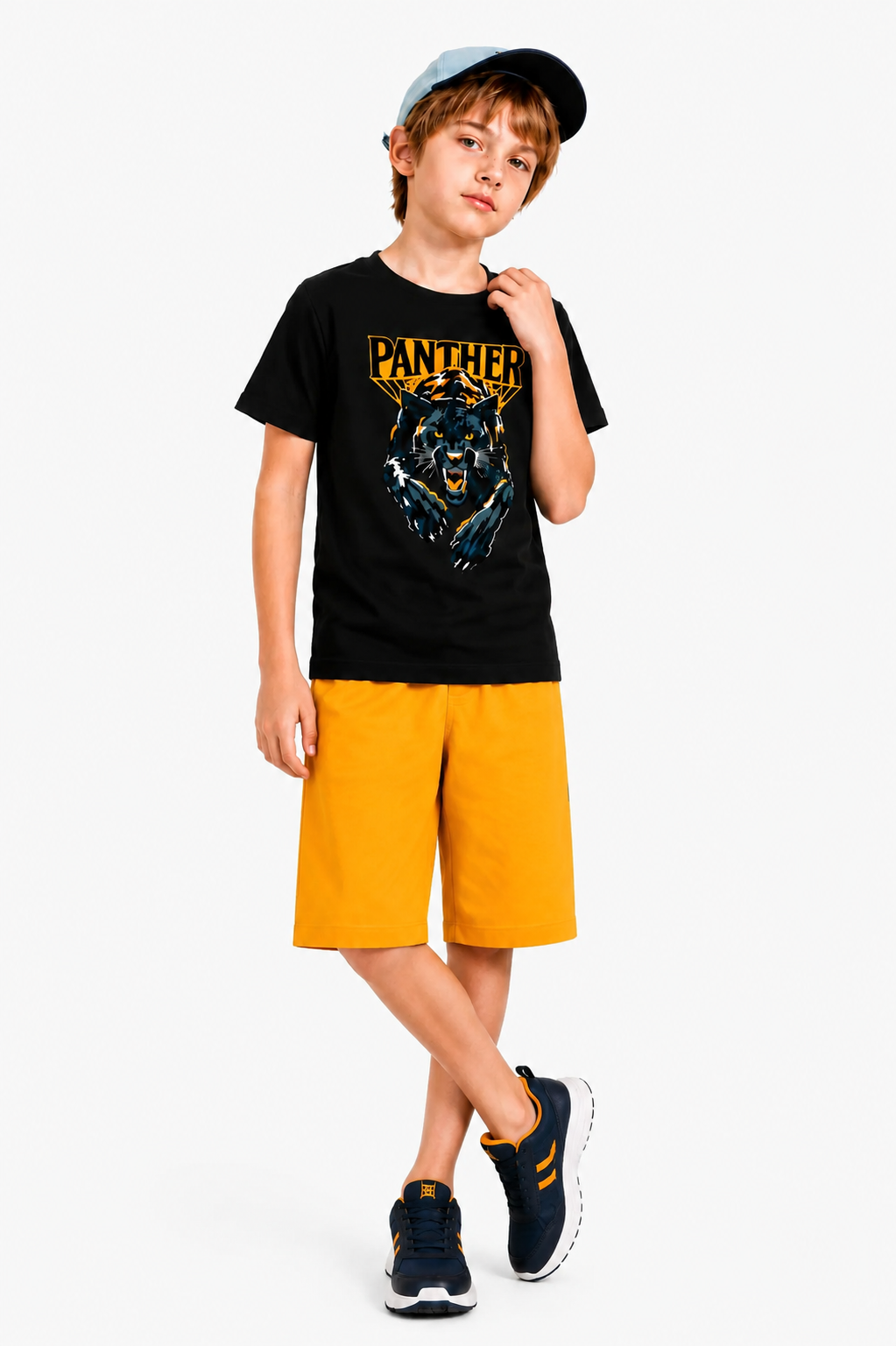 [Panther ] Printed Navy Boys Nicker Suit 279
