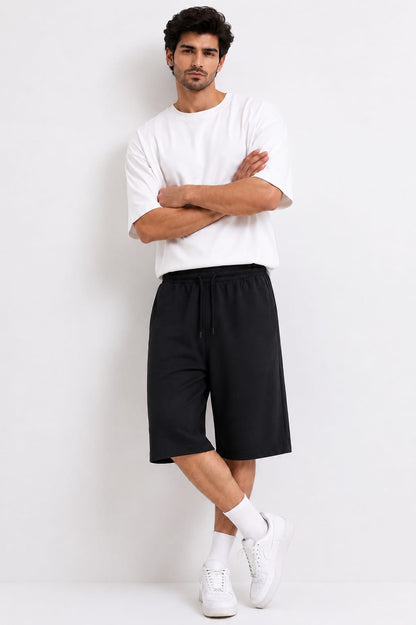 Black  Men's Cotton Jersey Short 811