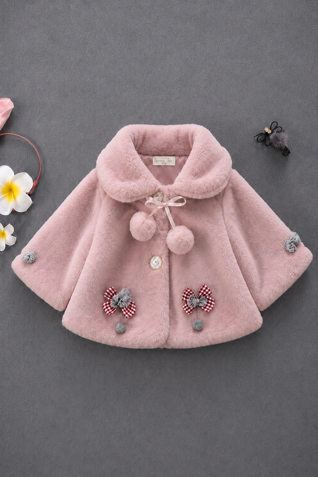 Blush Charm Fur Coat-Dusty Pink 721
