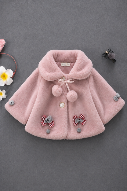 Blush Charm Fur Coat-Dusty Pink 721