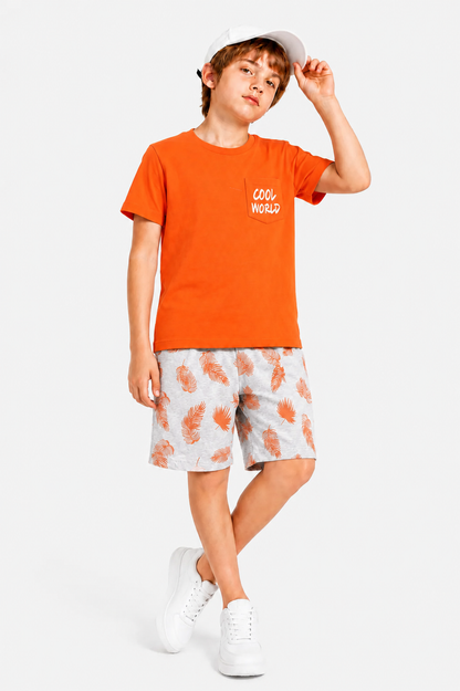 Cool World Orange Pocket T-Shirt Nicker Suit 209