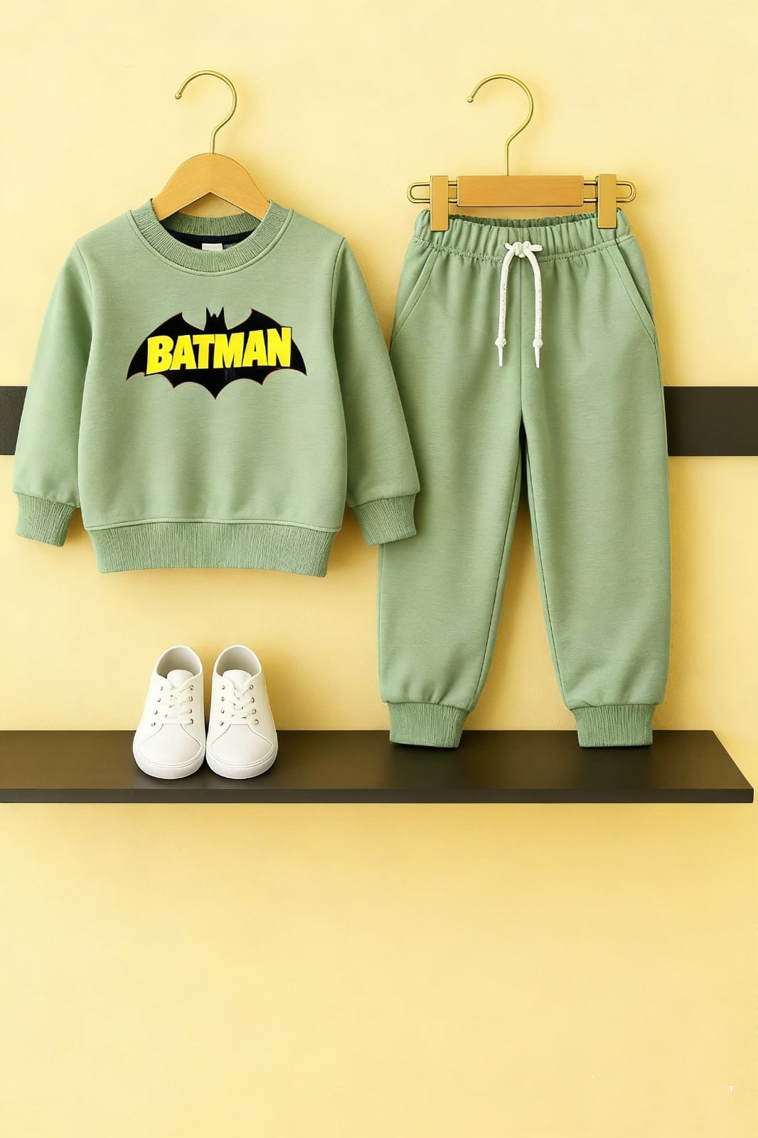 Light Sage Batman Logo Winter Tracksuit 242