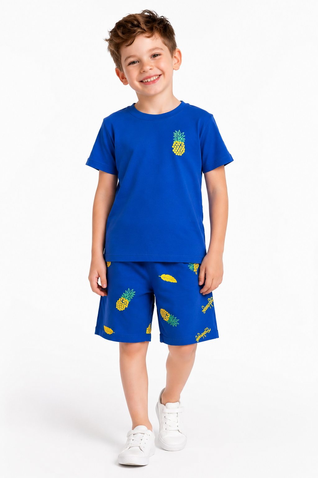 Pineapple Printed Blue  Boys Nicker Suit 627