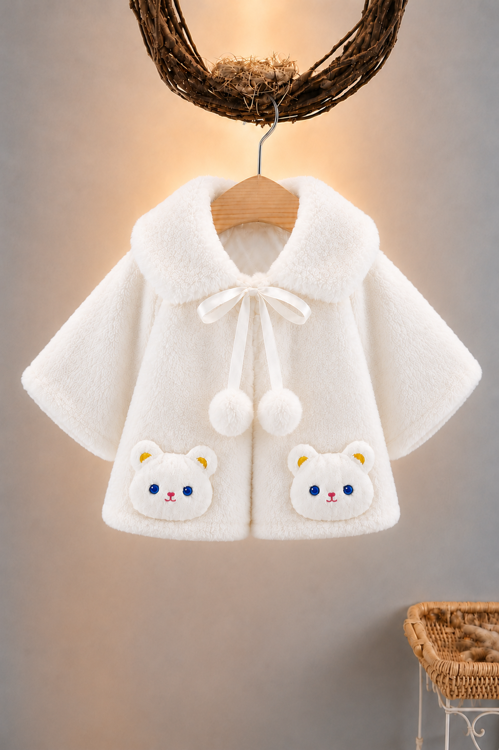 Snow Bear Plush Capez-White 600