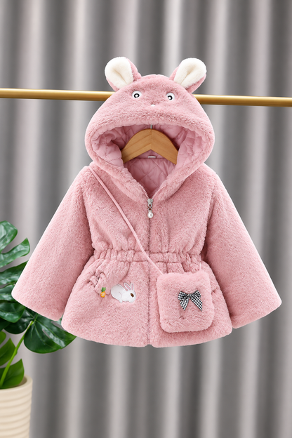 Bunny Bliss Plush Coat Baby Pink 914