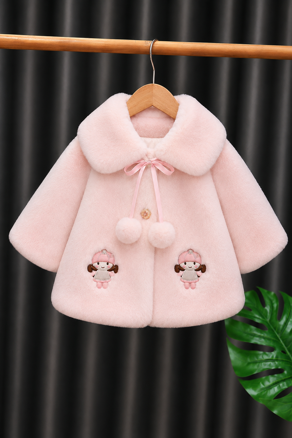 Little Doll Dream Plush Coat-Baby Pink 921