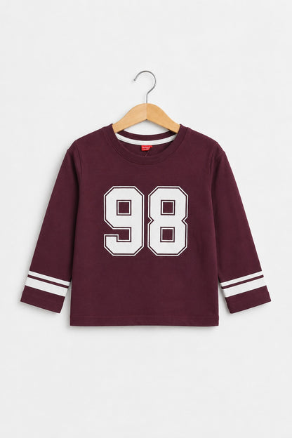 98 Printed Purple Boys Shirt