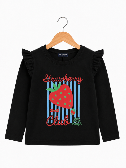 Strawberry Printed Black Girls Full Selves Shirt