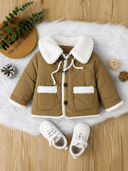 Caramel Sherpa Collar Kids Jacket 126+266+272