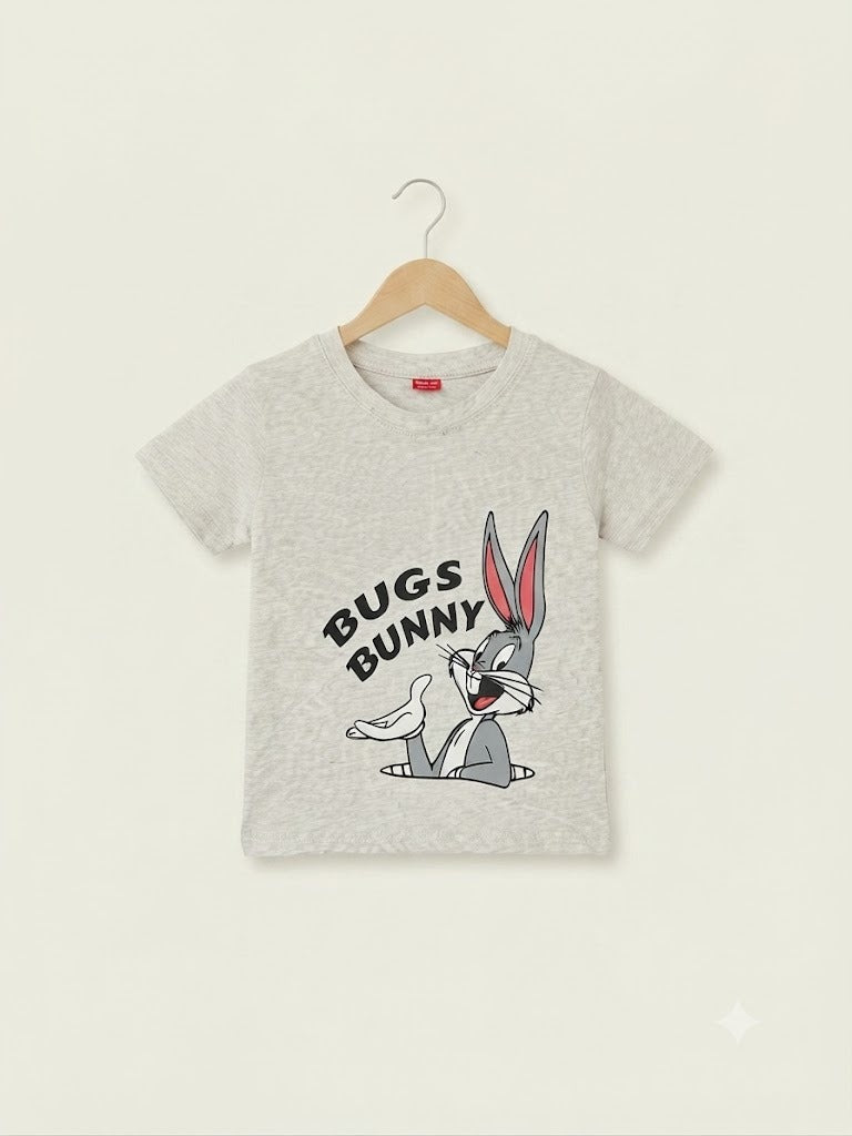 [Bugs Bunny] Printed Grey Boys T-Shirt