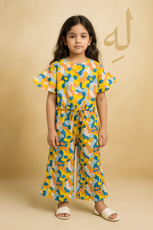 Vibrant  Abstract Camo Pattern Skate Fish Girls 402