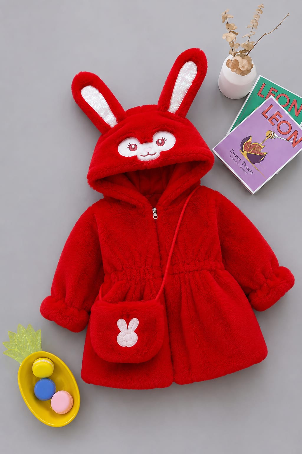 Snowbelle Bunny Coat -Red 901
