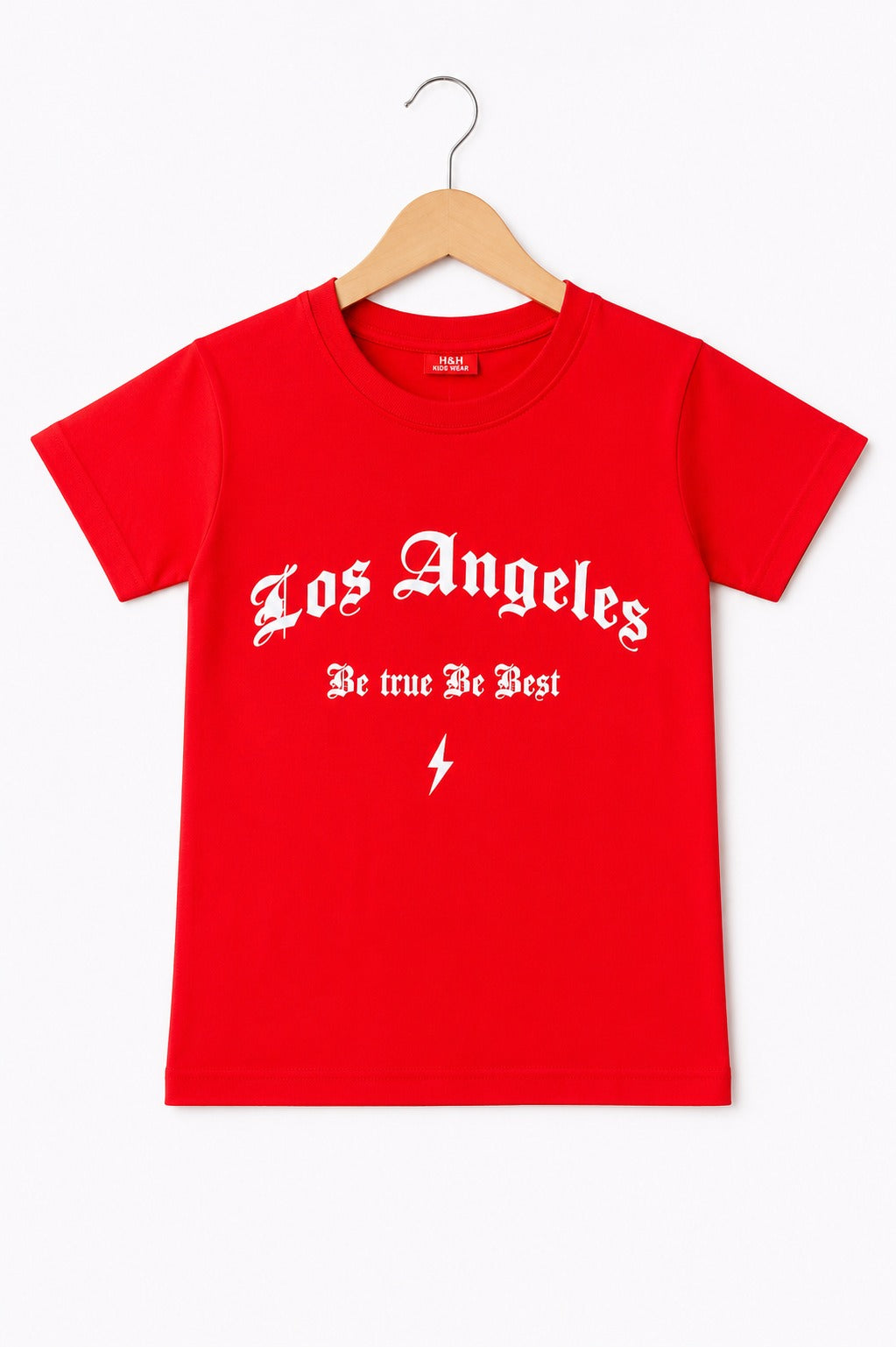 [Los Angeles] Printed Red Boys T-Shirt