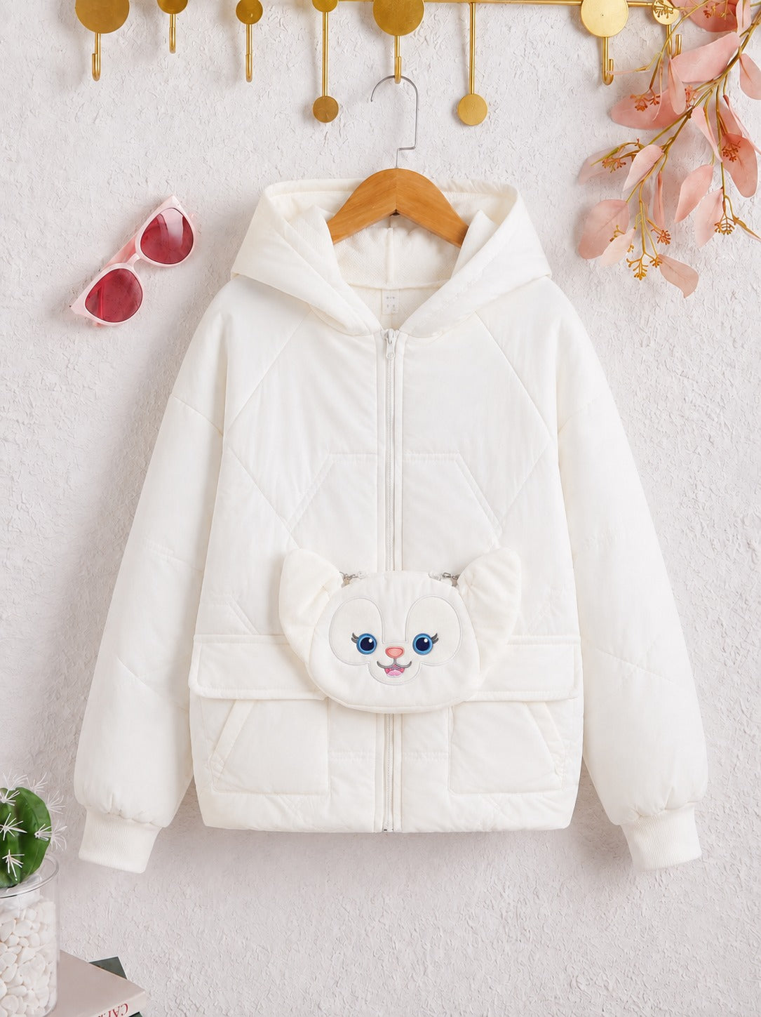 White Bunny Bag Puffer Jacket 224
