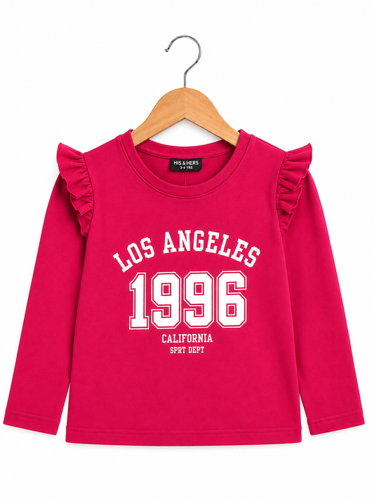 [Los Angeles] Printed Pink Girls Full Selves Shirt