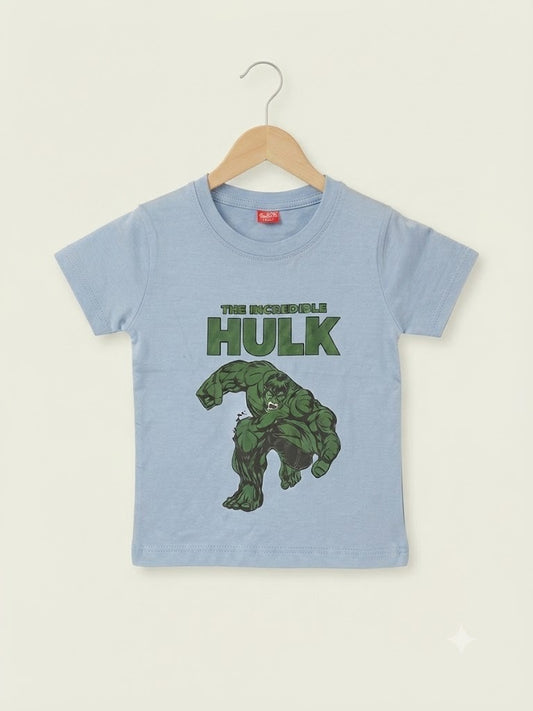 Hulk Printed Light Blue Boys T-Shirt 705