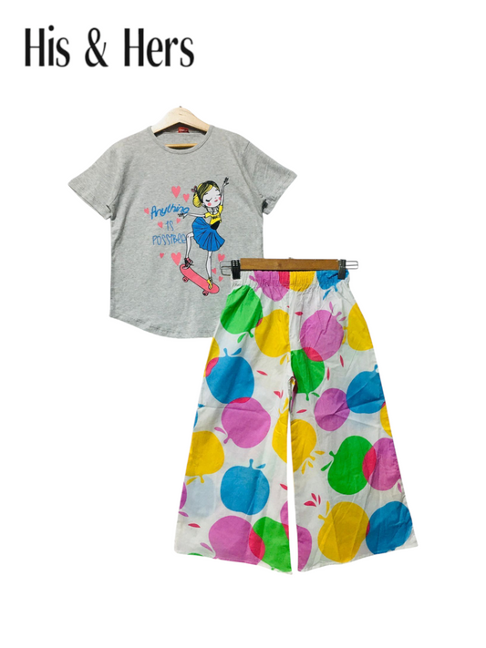 Anything issues Possibee Gray T-Shirt &Cotton Flapper Girls 306