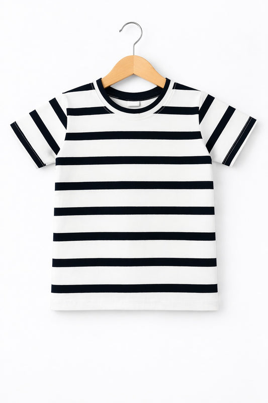 Black & White Checked  Boys T-Shirt 201