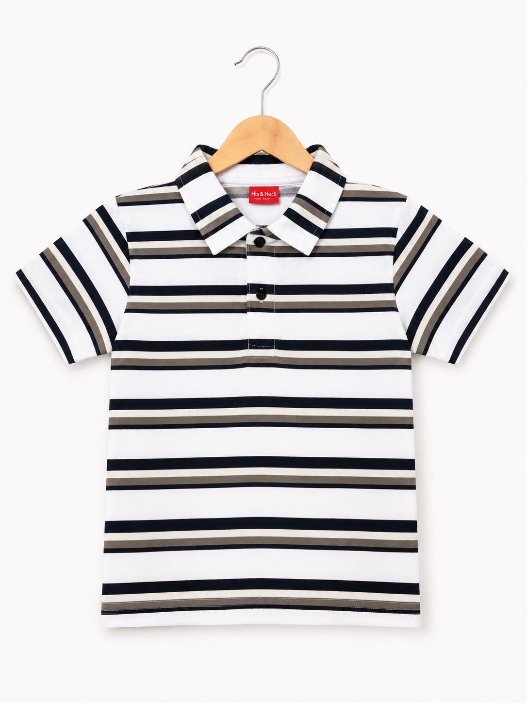 Black & White Checked Polo Shirt Boys 215