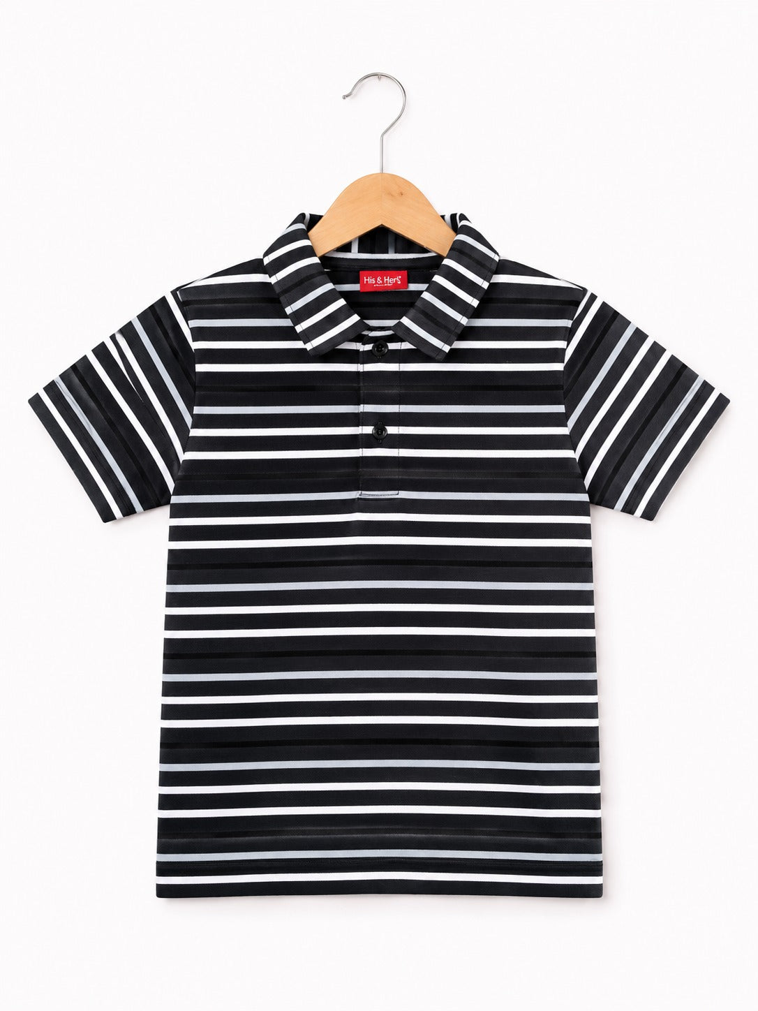 Black & White  Checked White  Boys  Polo Shirt 209