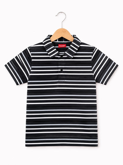 Black & White  Checked White  Boys  Polo Shirt 209