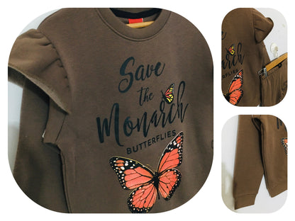 "Butterflies" Brown Track Suit Girls 297