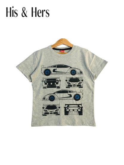 Cars Print Grey T-Shirt Boys 103