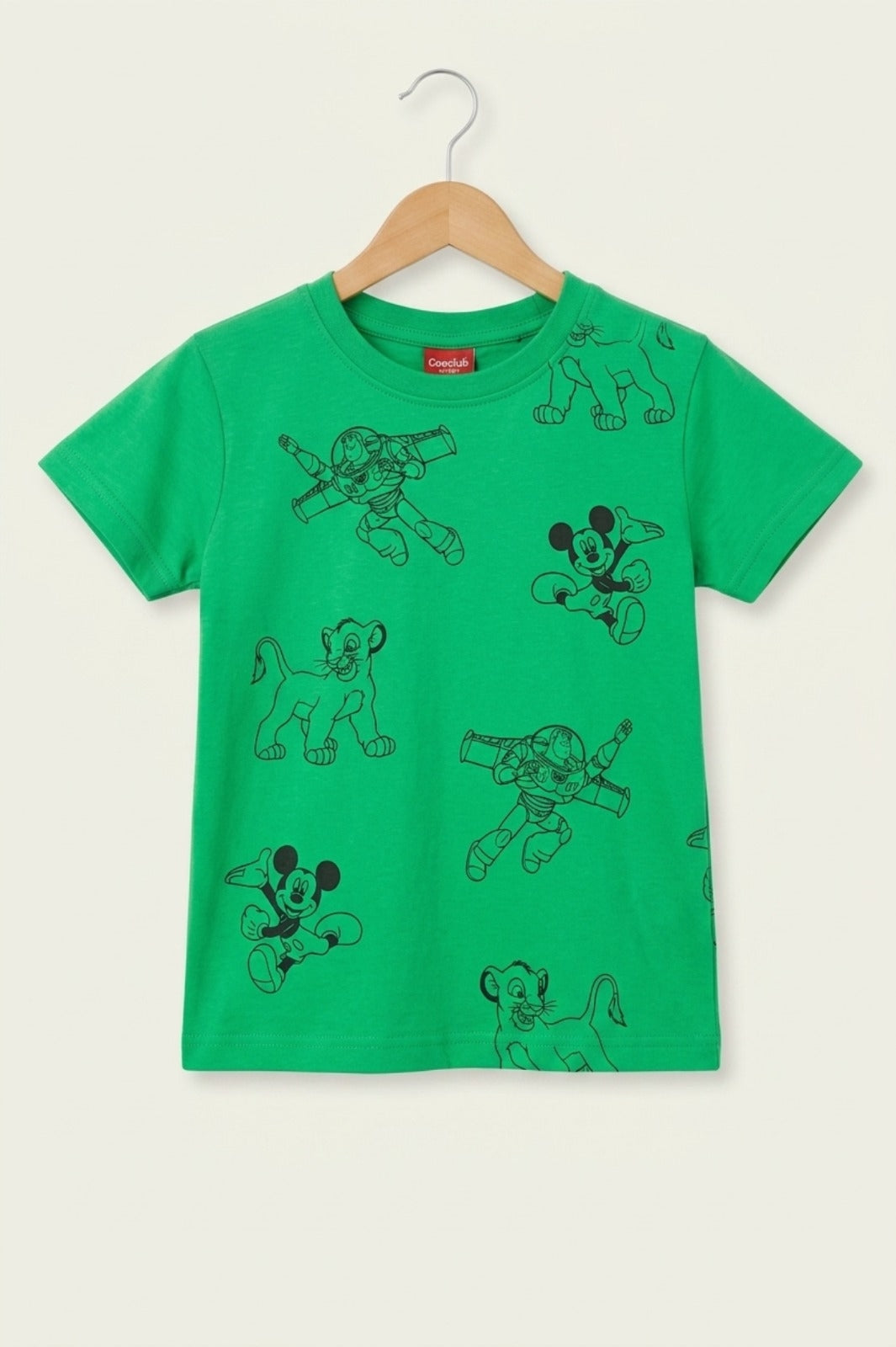 Cartoon Adventure Printed Dark  Green  Boys T-Shirt 295