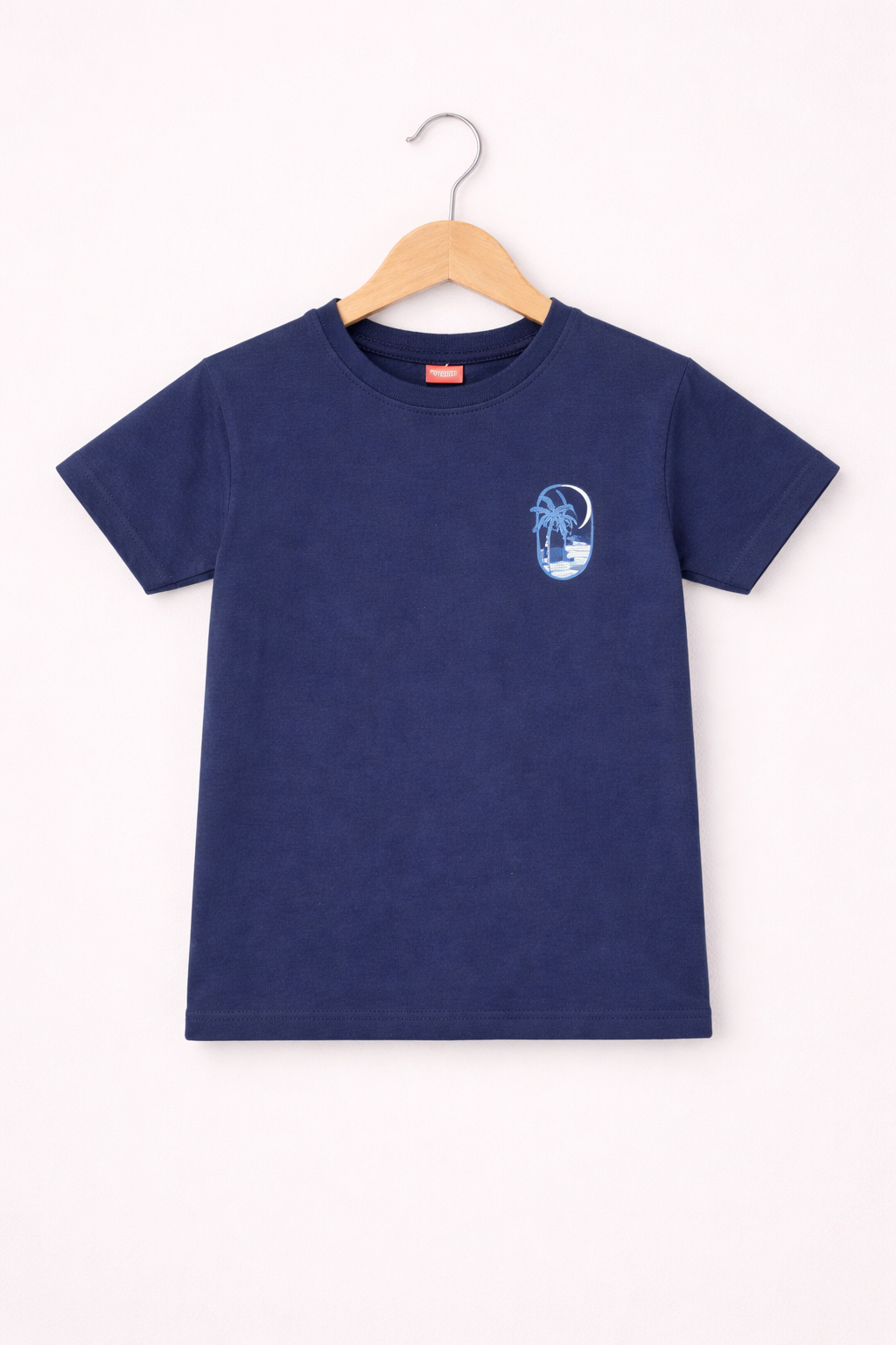 Pink Navy Sun Set Vibes Printed Navy Boys T-Shirt