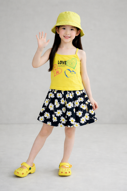 Love  Breeze Sweet Heart Girls Top & Skirt 227