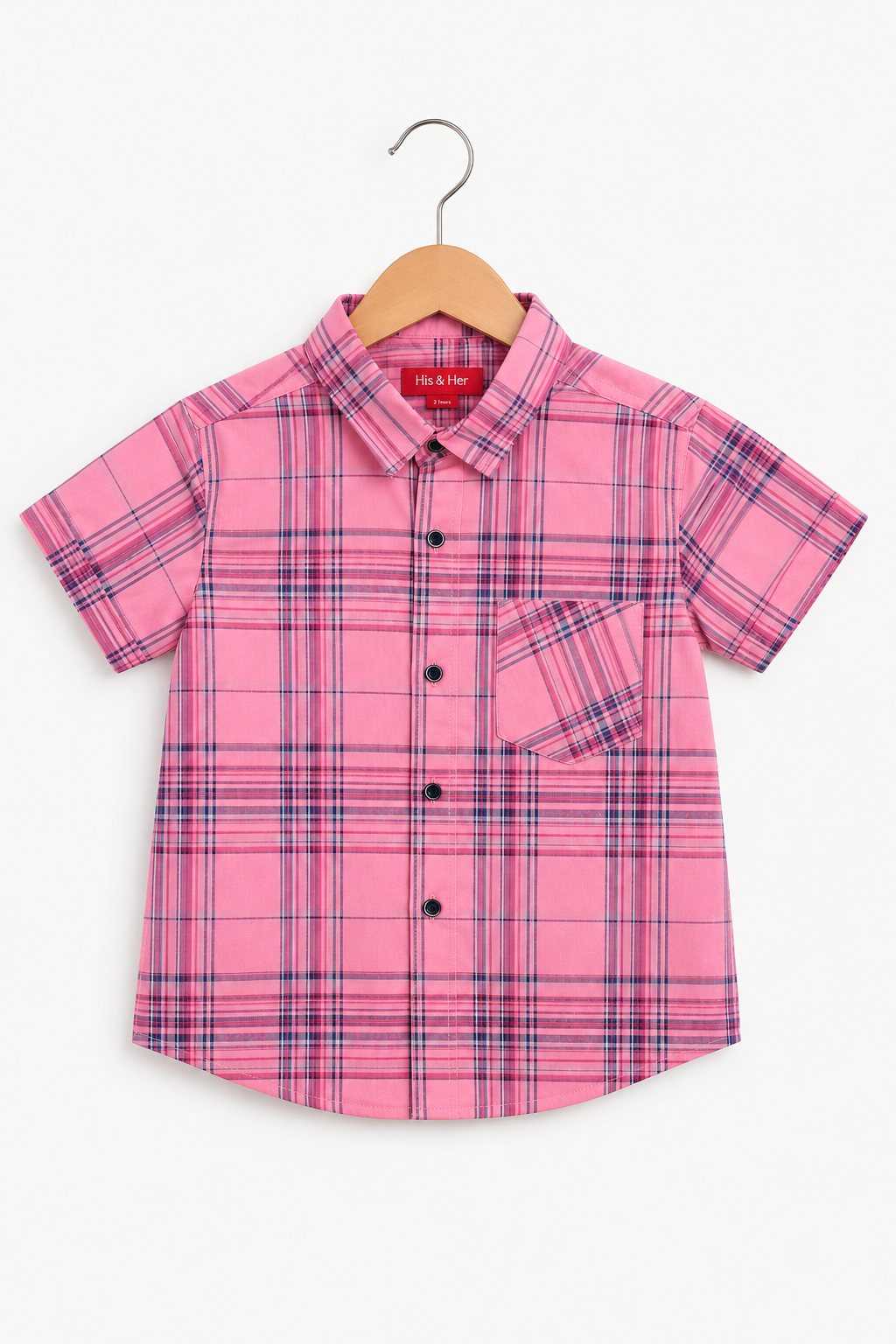 Carrot Color Cotton Half Sleeve Dress Shirt 508