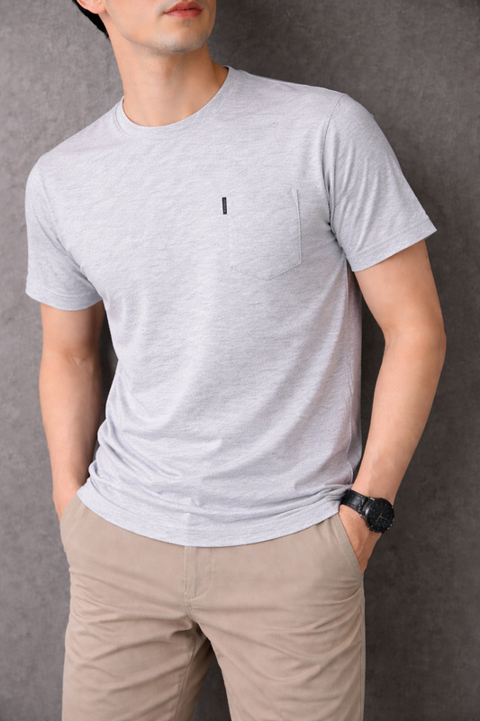 Grey With Pocket Men's T-Shirt 532