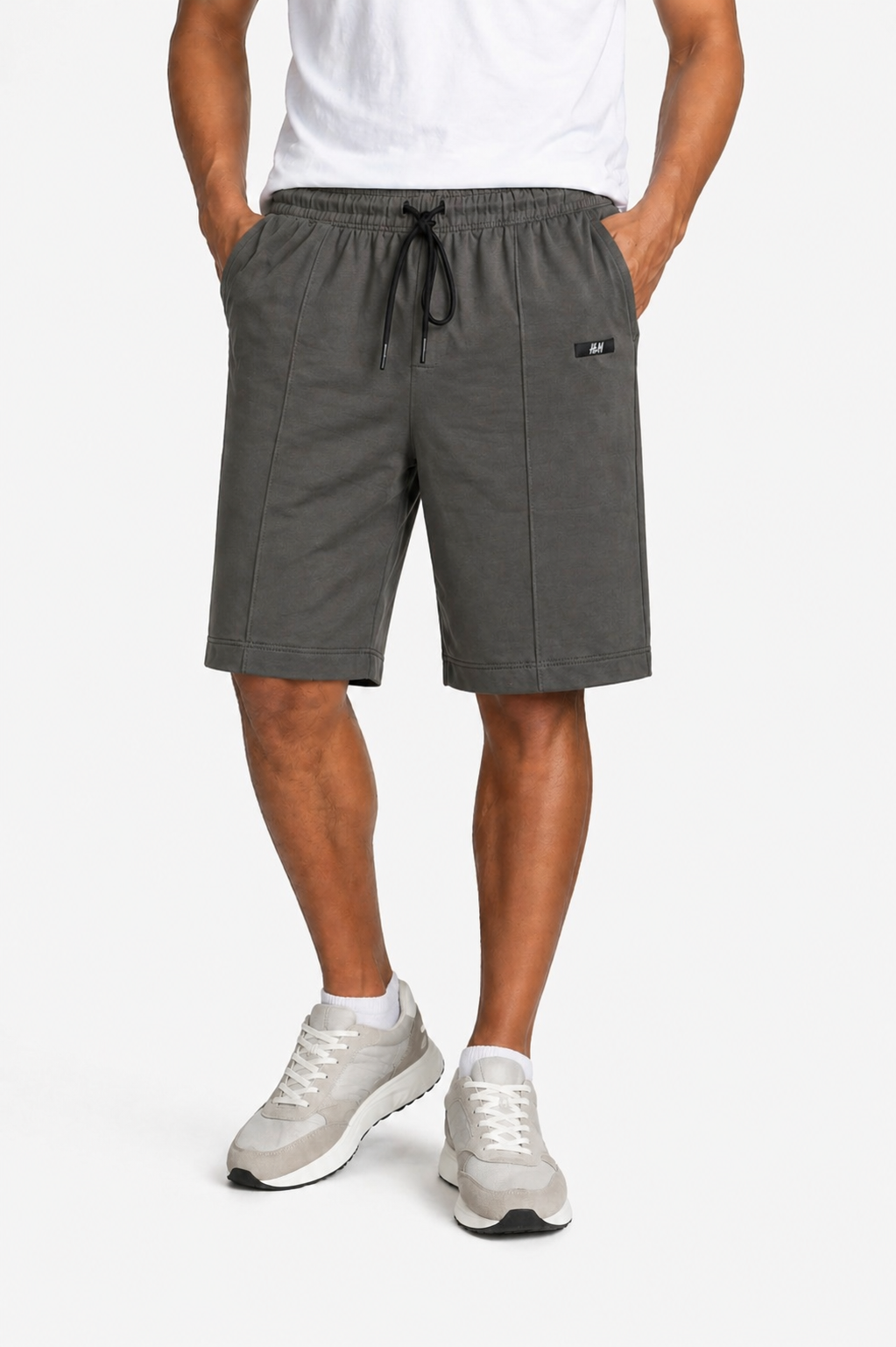 Dark Grey (Charcoal Grey) Men Cotton Jersey Short 537