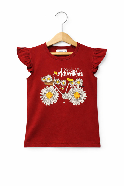 Adventures Mahroon T-Shirt Girls 420
