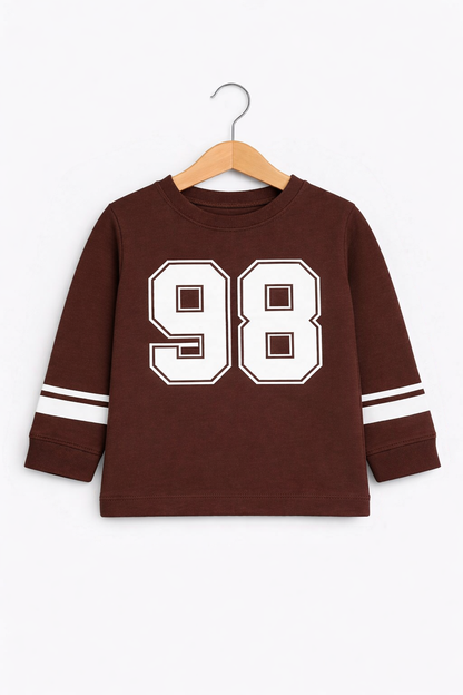 White 98 Printed Dark  Brown  Shirt