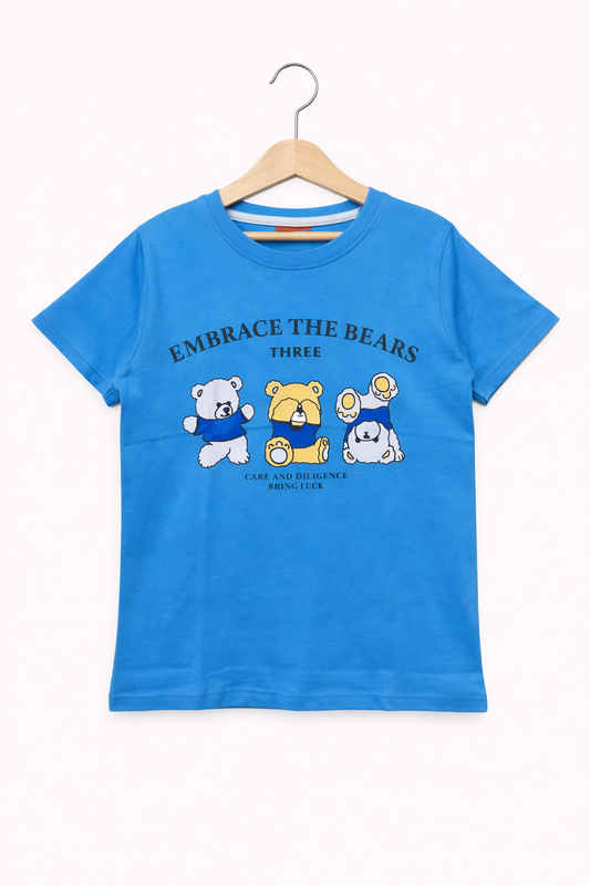 THREE BEAR BLUE T Shirt 255