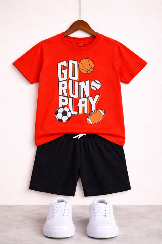 Go Run Play Red Nicker Suit Boys 450