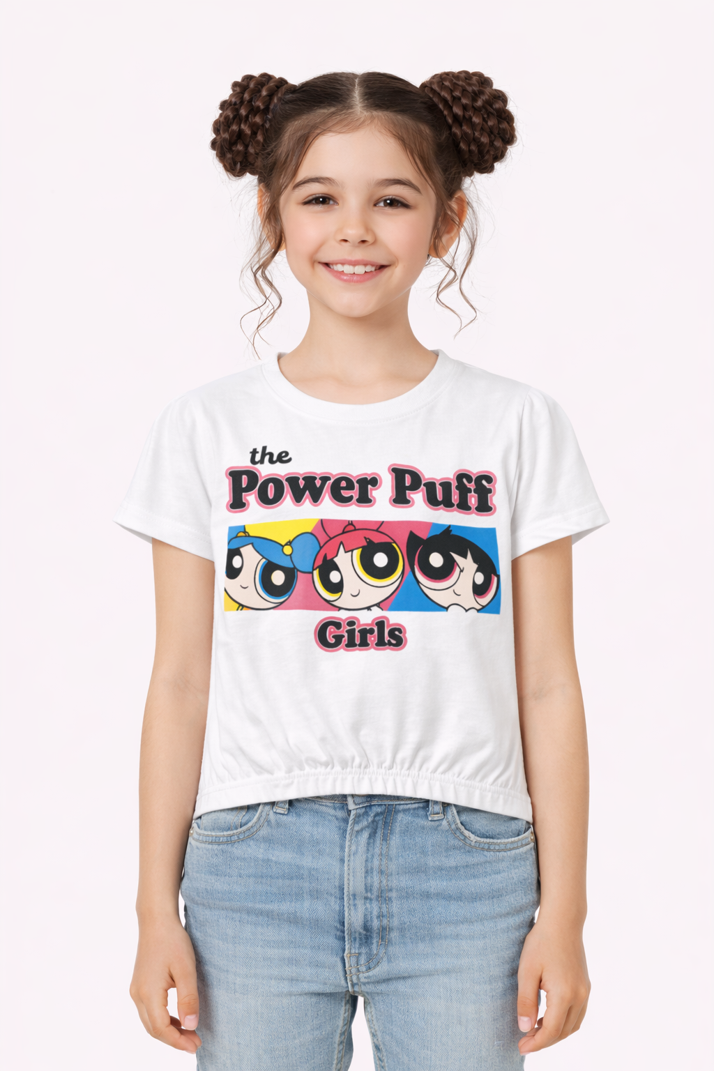 Pink Power Puff Girls  Printed T Shirt Girls 246