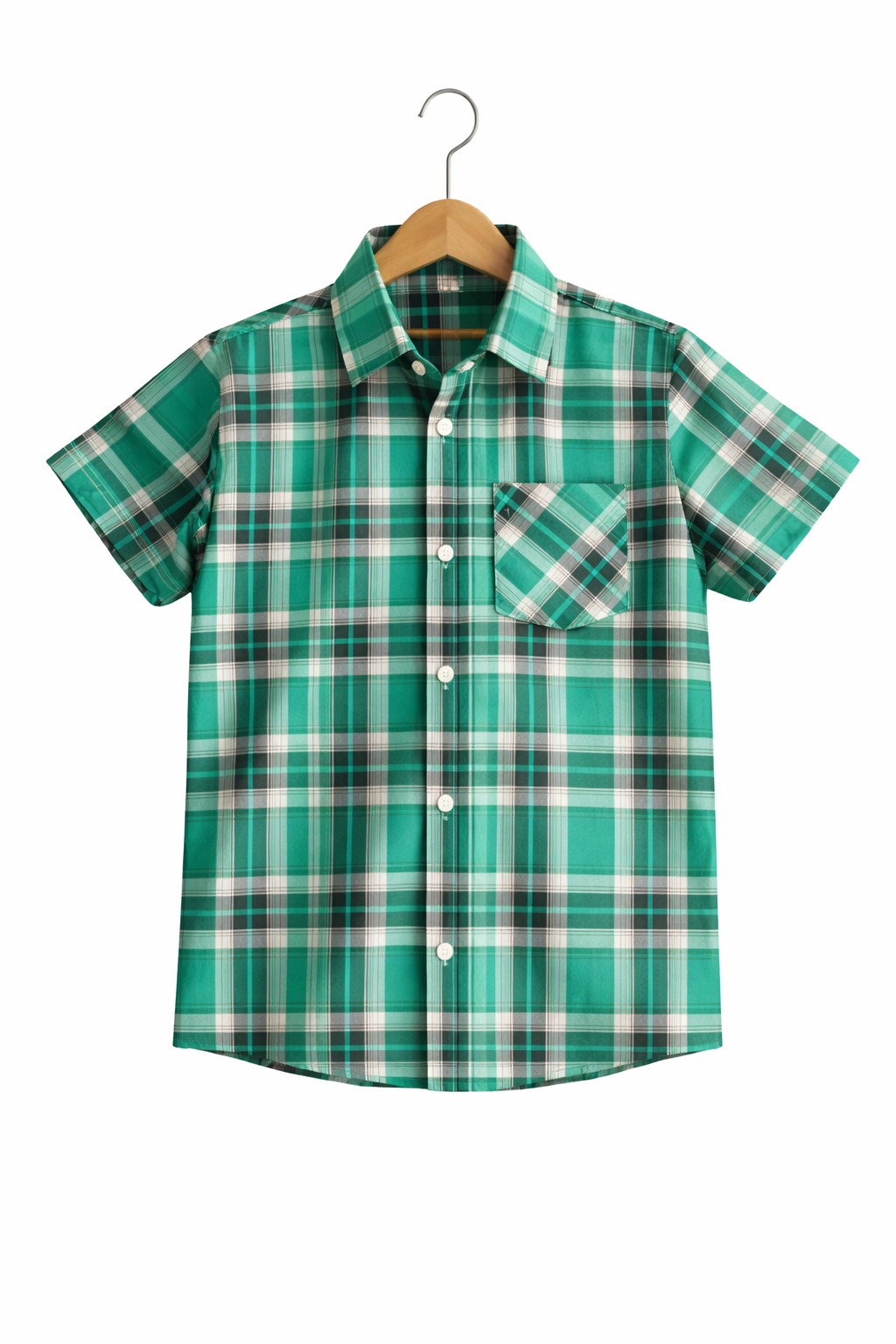 Checked Green Casual Shirt Boys 220