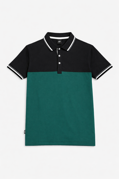 Navy & Blue with Navy Collar  Men's Polo Shirts  538