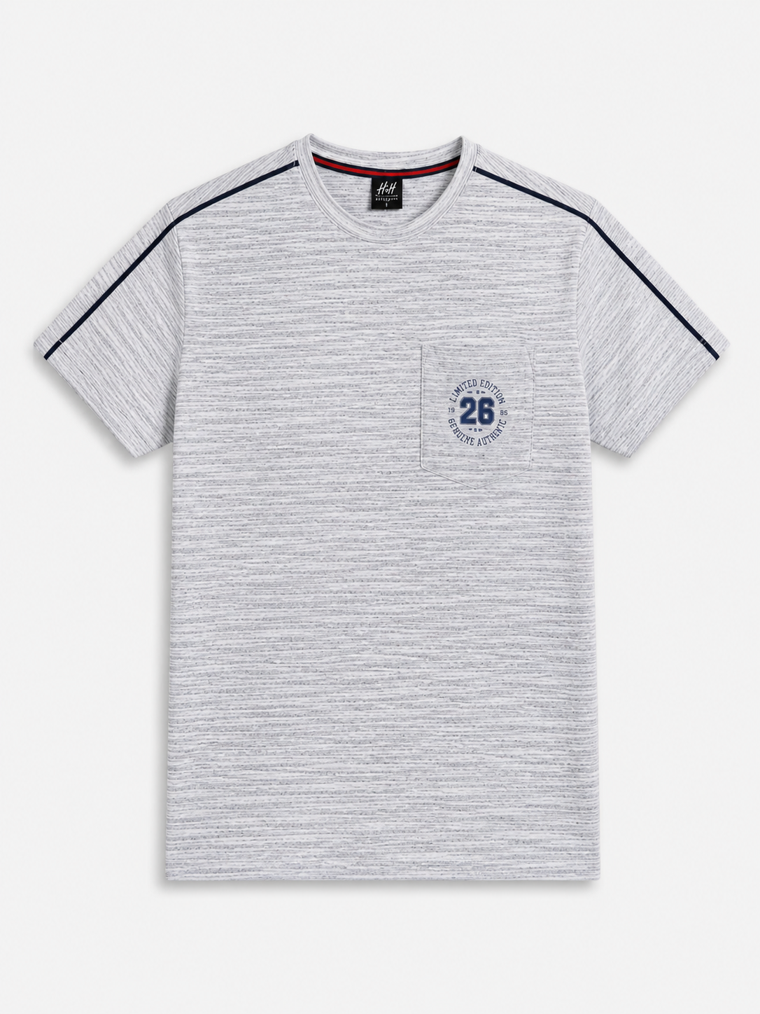 Grey  Relax Fit Melange Jersey Men T shirt 544